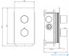 Omnires Contour bateria termostatyczna podtynkowa złoty szczotkowany CT8036GLB